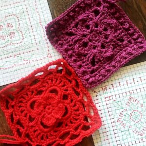 Vibrant Vintage CAL - Overzicht alle grannies 17 Vibrant Vintage CAL granny Mae