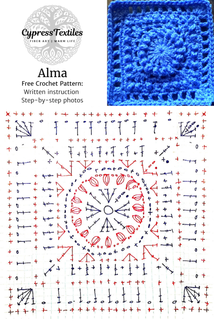 Alma - Vibrant Vintage CAL 3 Alma patroontekening