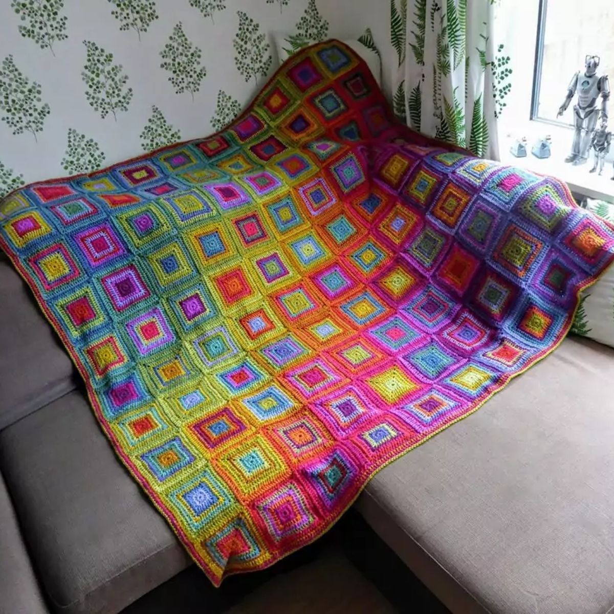 Boho Rainbow Deken