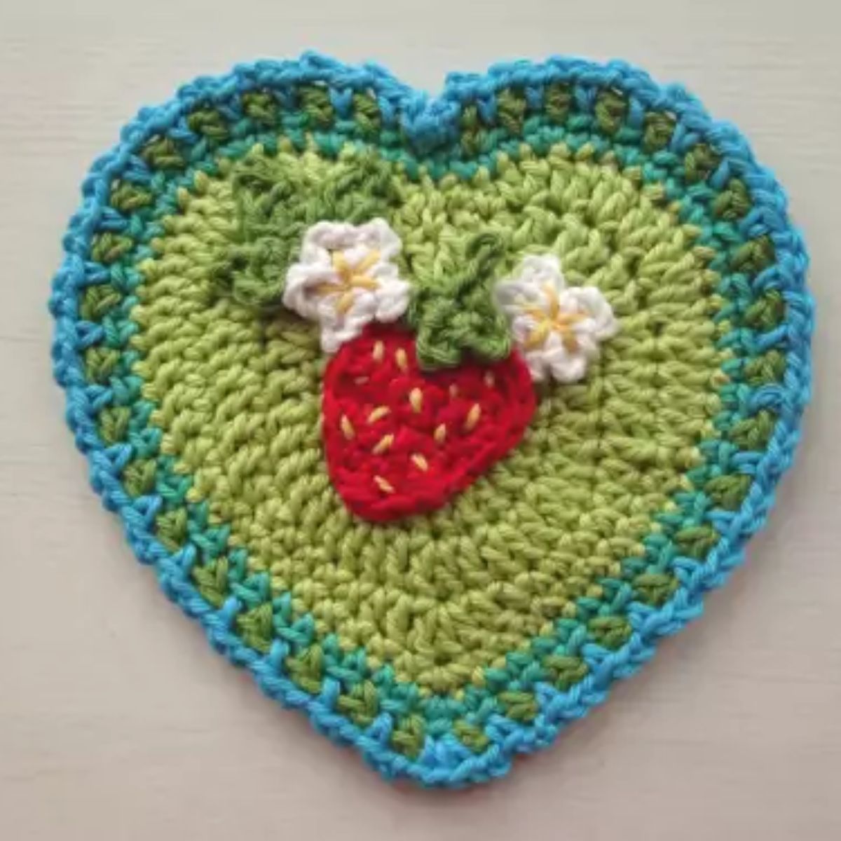 Aardbei Appliqué Haakpatroon