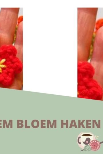 Bloesem bloem haken 30 Omslagfoto met scheve driehoek met bloesem bloemen