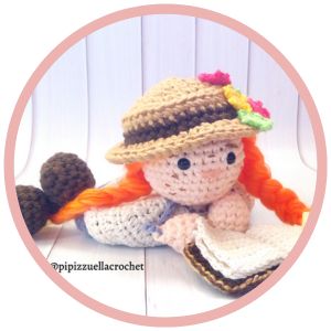 Pipizzuella Crochet Bungelmeisje Anne