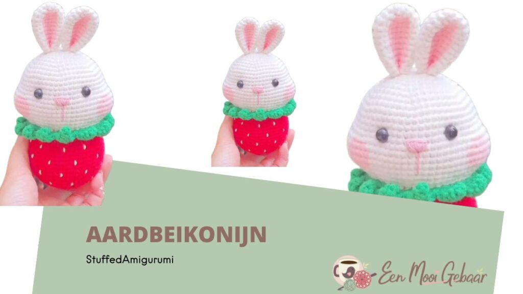 Aardbeikonijn Stuffedamigurumi Omslagfoto