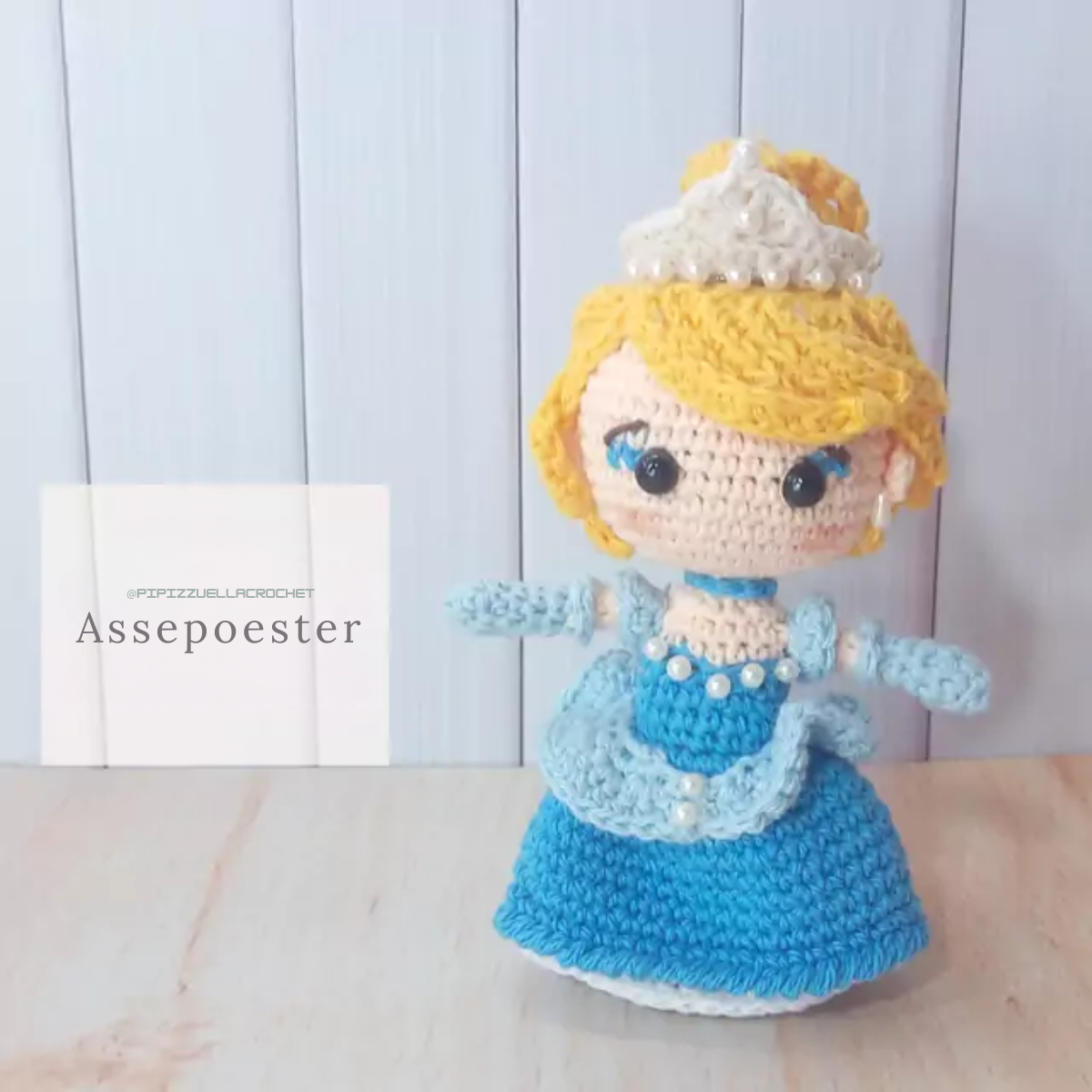Gratis haakpatroon Assepoester Haken - Amigurumi, Knuffel - Geschikt voor restjes garen - haaknaald 1.10 mm
