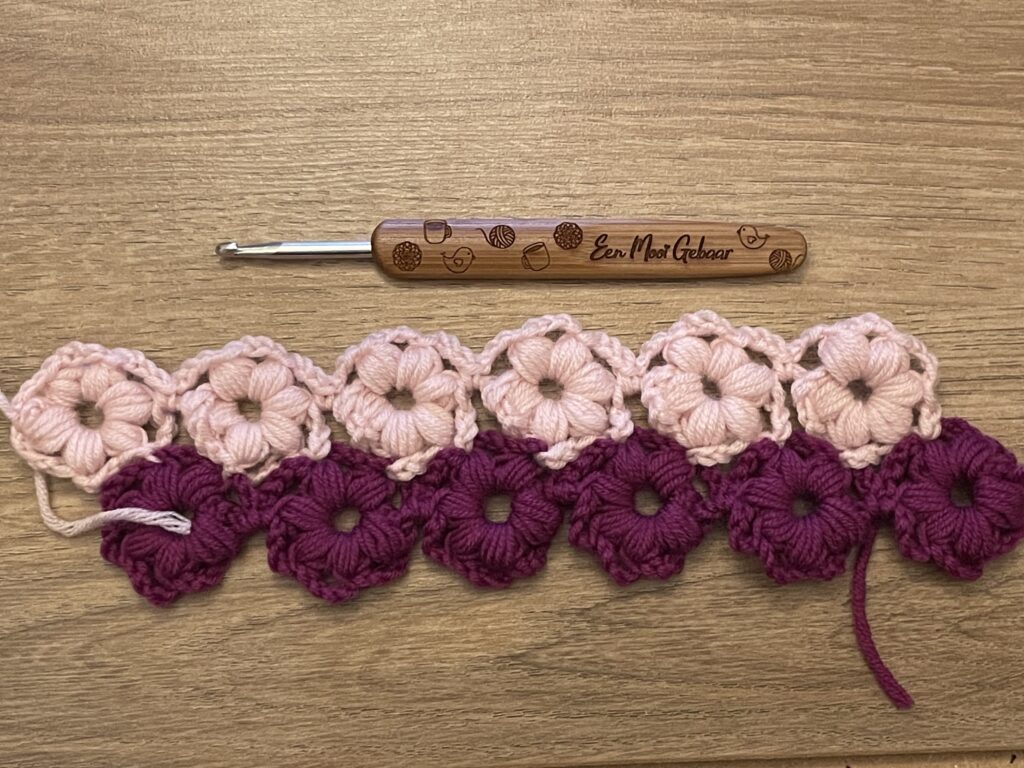 Bloemen puffsteek meer kleuren stap 9