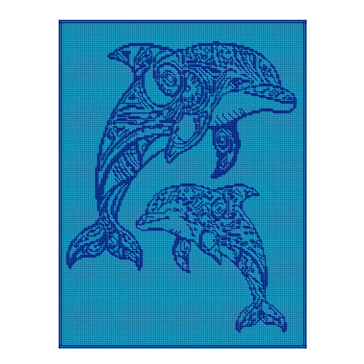 Nederlands haakpatroon dolfijnen deken - Dolphin's Melody - Sonja Nube
