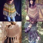 Winter poncho haken 231 Gratis haakpatroon Winter poncho haken - Accessoires, Poncho - Bernat Roving, Geschikt voor restjes garen - haaknaald 11.5...