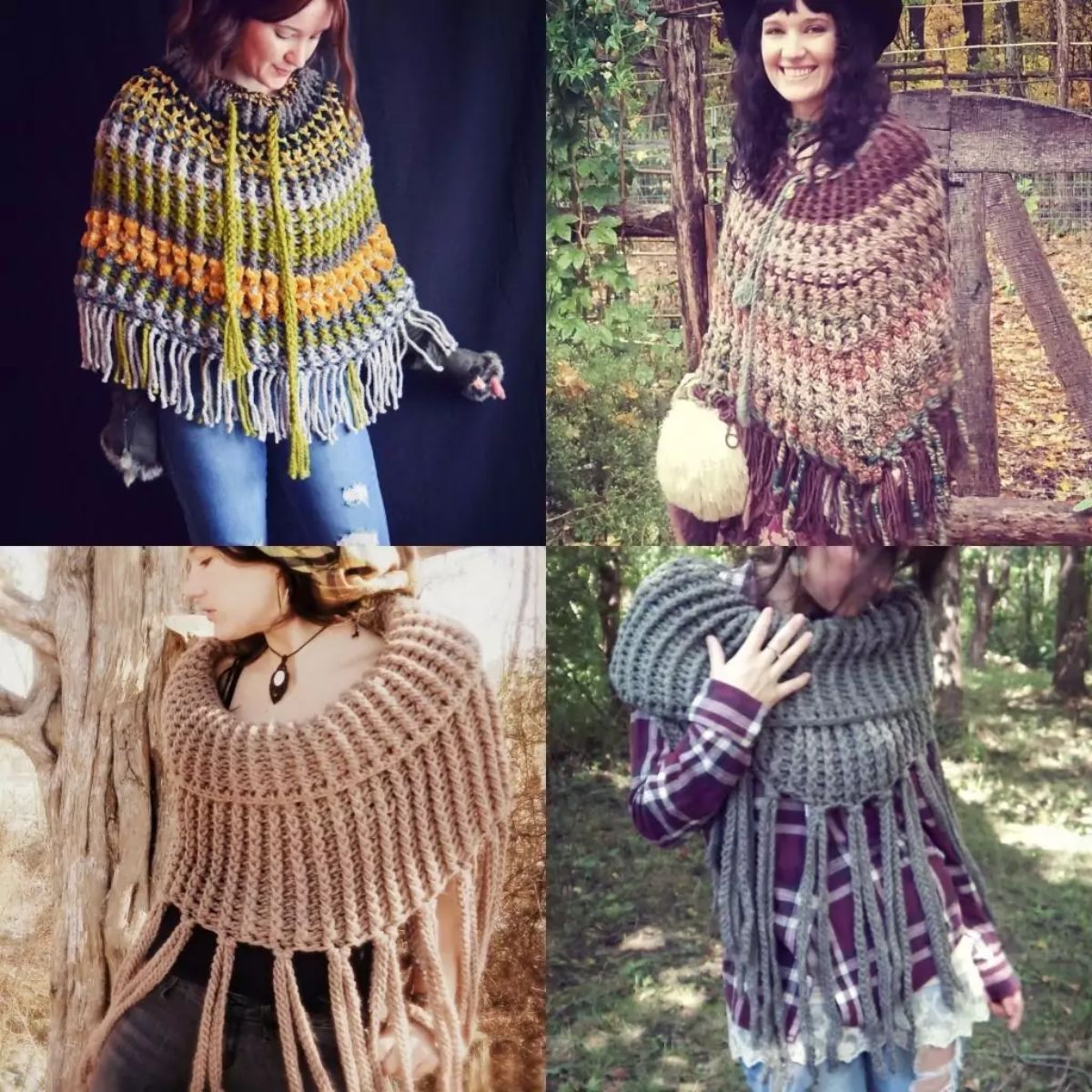 Winter poncho haken