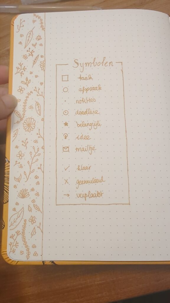 bullet journal key