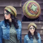 Blaadjes Beanie 243 Gratis haakpatroon Blaadjes Beanie - Accessoires, Muts - haaknaald 5.5 mm