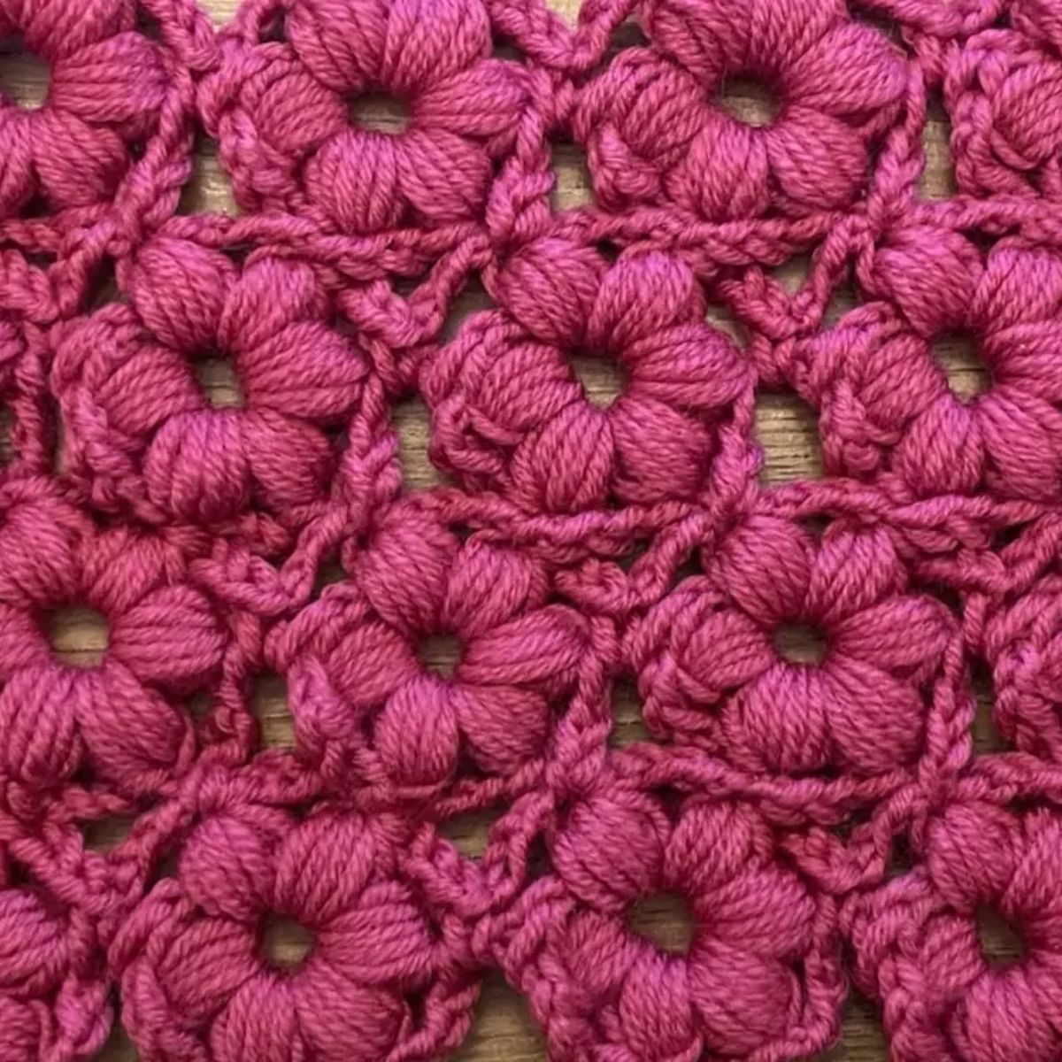 Bloemen Puffsteek Haken