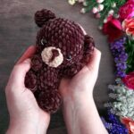 Teddy Beer Haken met Velvet Garen 246 Gratis haakpatroon Teddy Beer Haken met Velvet Garen - Amigurumi, Knuffel - Katia Velvet Fine - haaknaald 4 mm