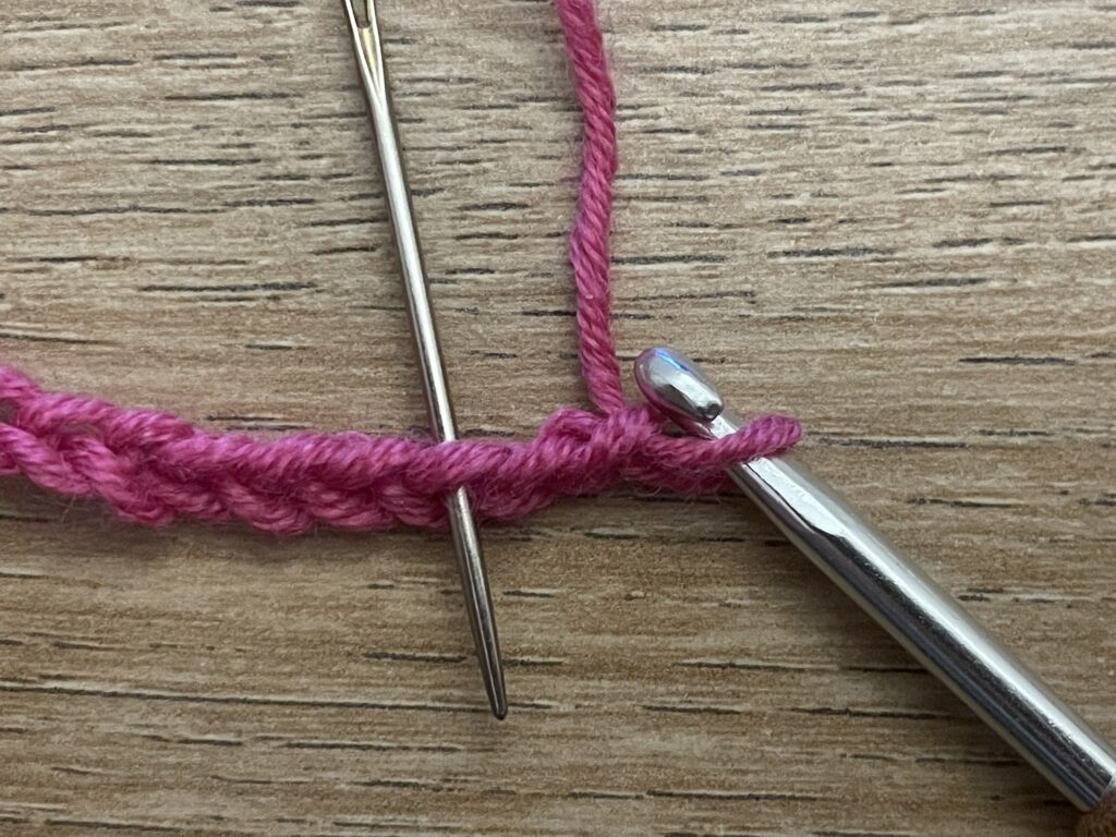 Koordsteek haken 8 Koordsteek stap 2