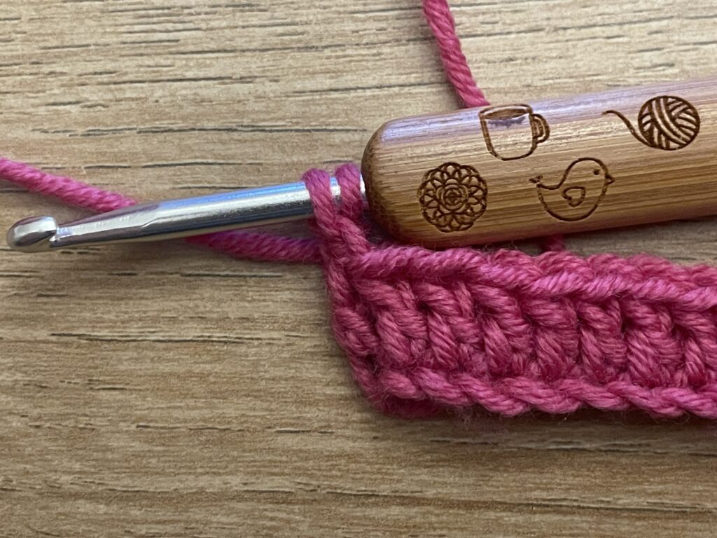 Koordsteek haken 13 Koordsteek stap 7