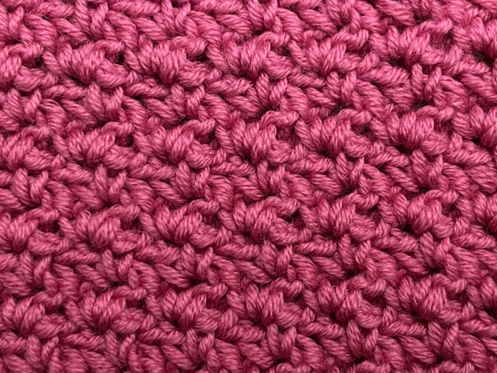 Vlechtsteek haken 2 Vlechtsteek close up 2