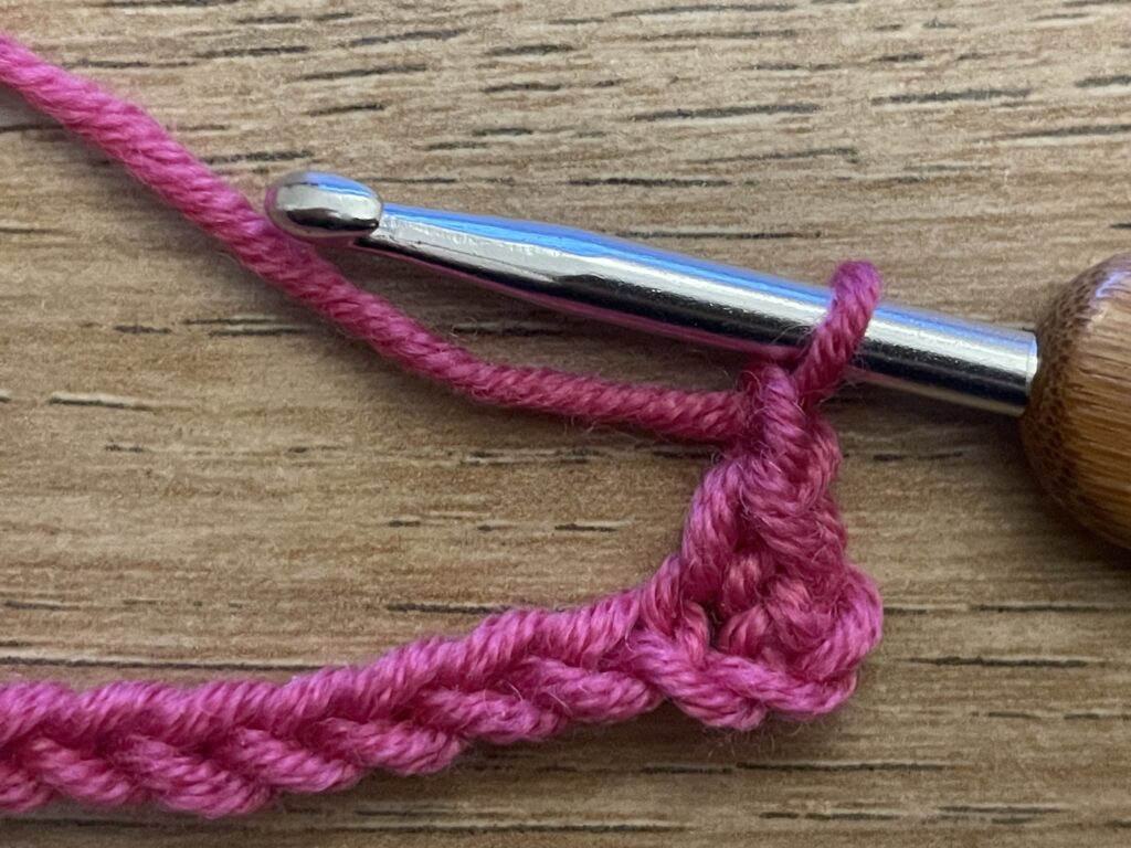 Vlechtsteek haken 9 Vlechtsteek stap 4