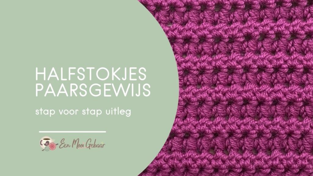 Halfstokjes in derde lus haken 51 Halfstokjes paarsgewijs Omslagfoto