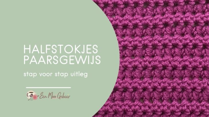 Halfstokjes paarsgewijs haken