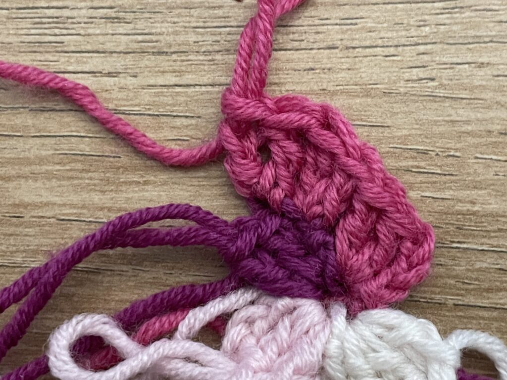 Vierkant spiraal stap 16