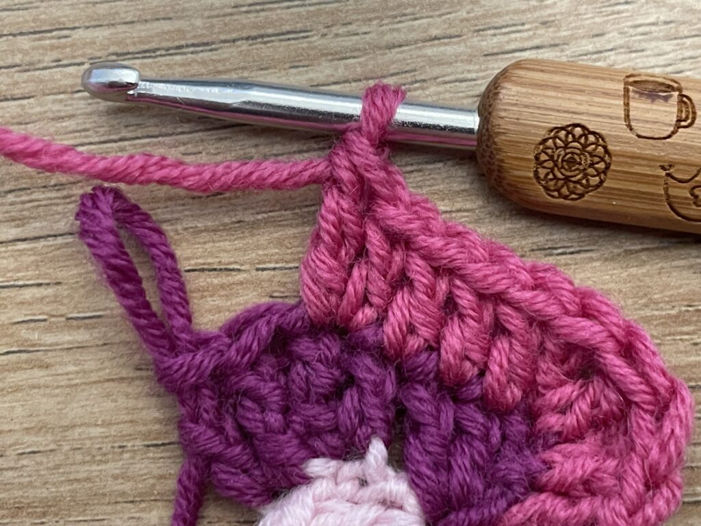 Vierkant spiraal stap 21