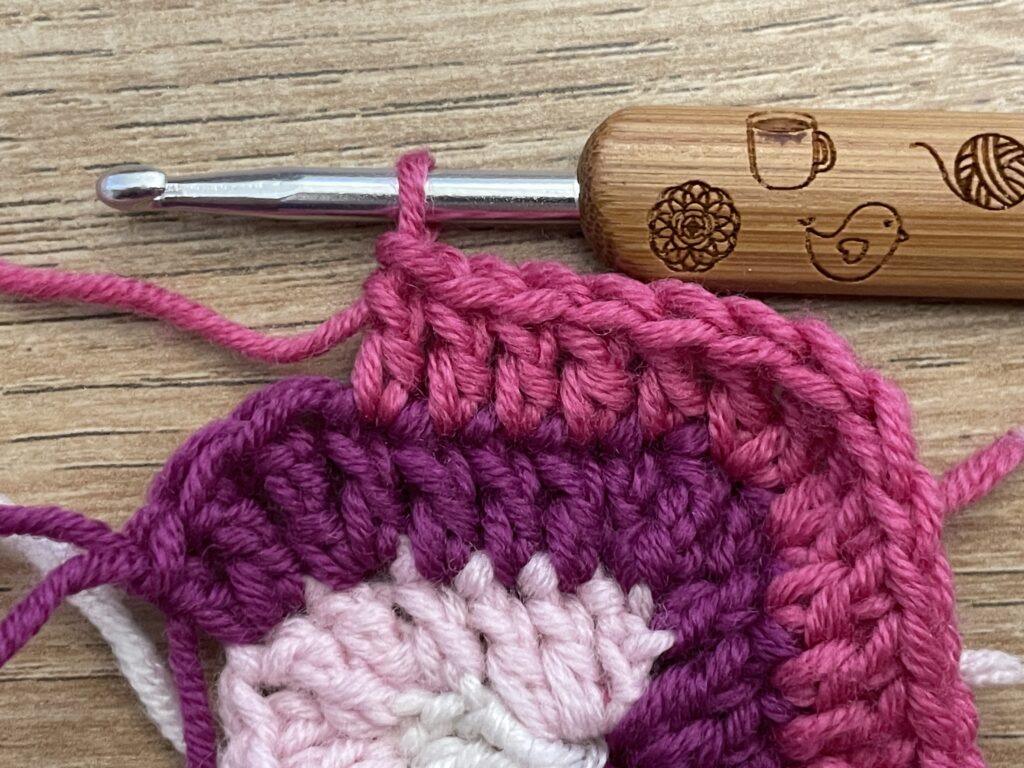 Vierkant spiraal stap 26