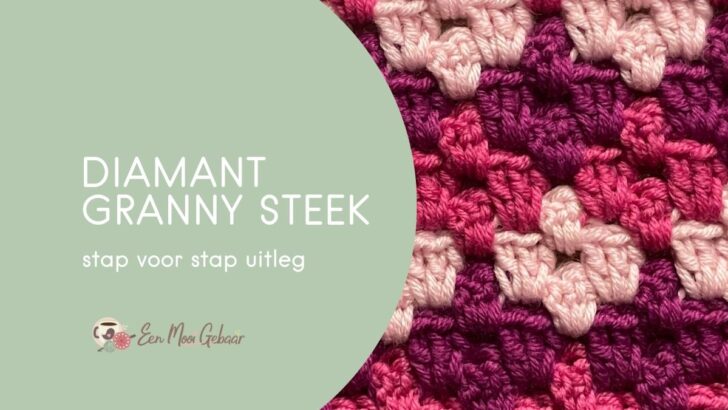 Diamant granny steek haken