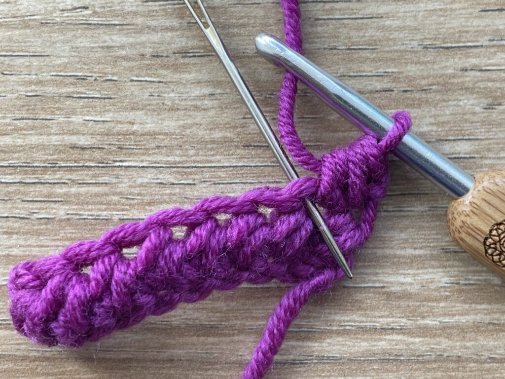 Halfstokje paarsgewijs stap 17
