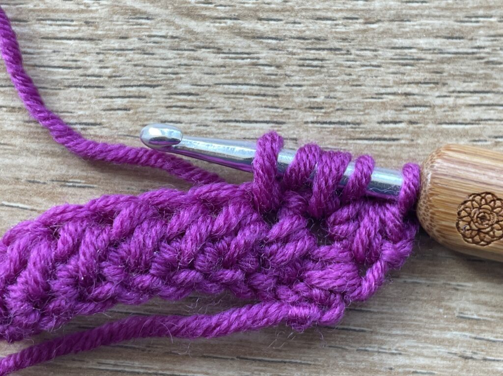 Halfstokje paarsgewijs stap 19