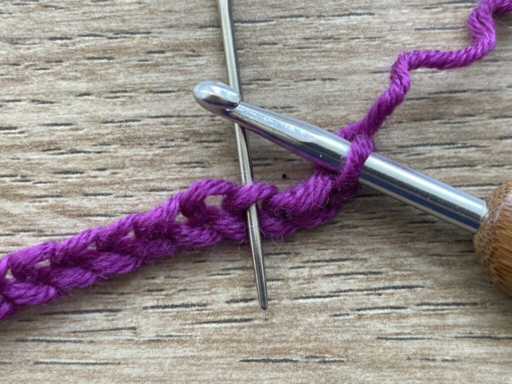 Halfstokje paarsgewijs stap 2