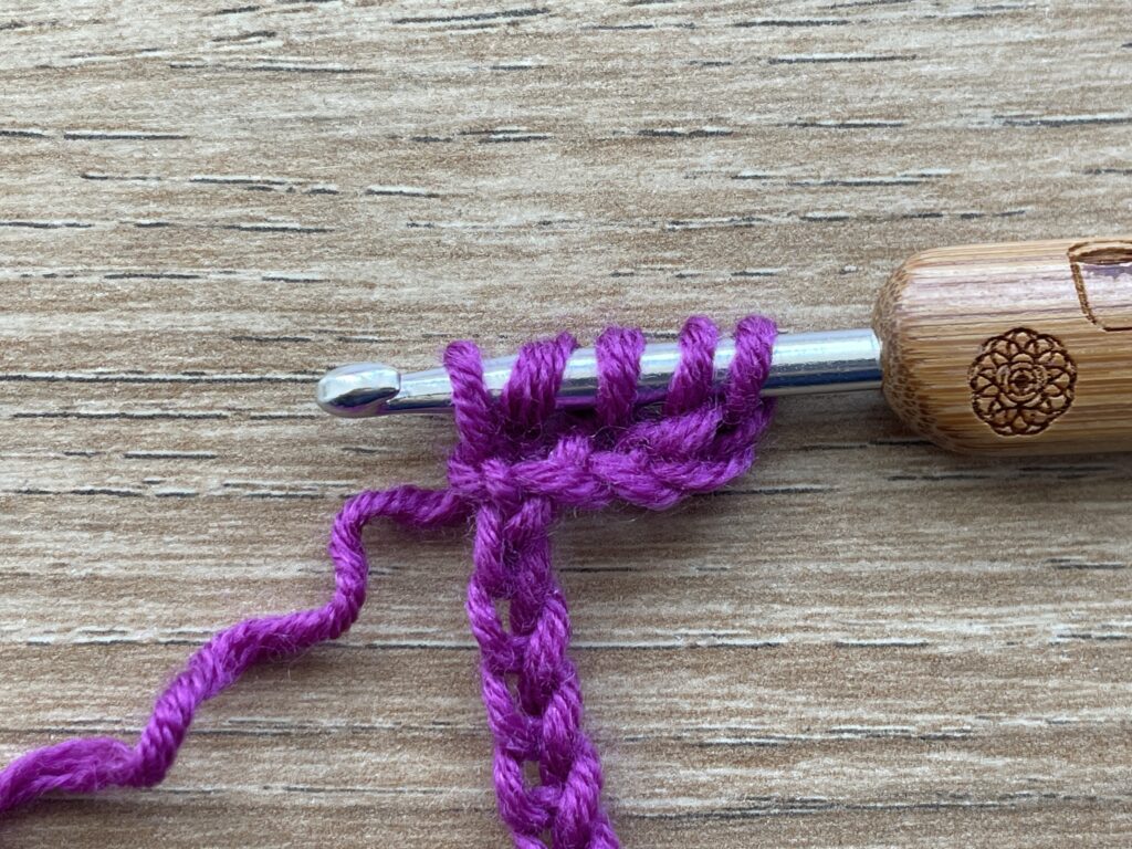 Halfstokje paarsgewijs stap 4