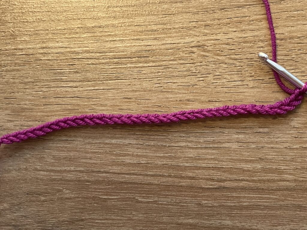 Gekoppelde dubbelstokjes stap 1