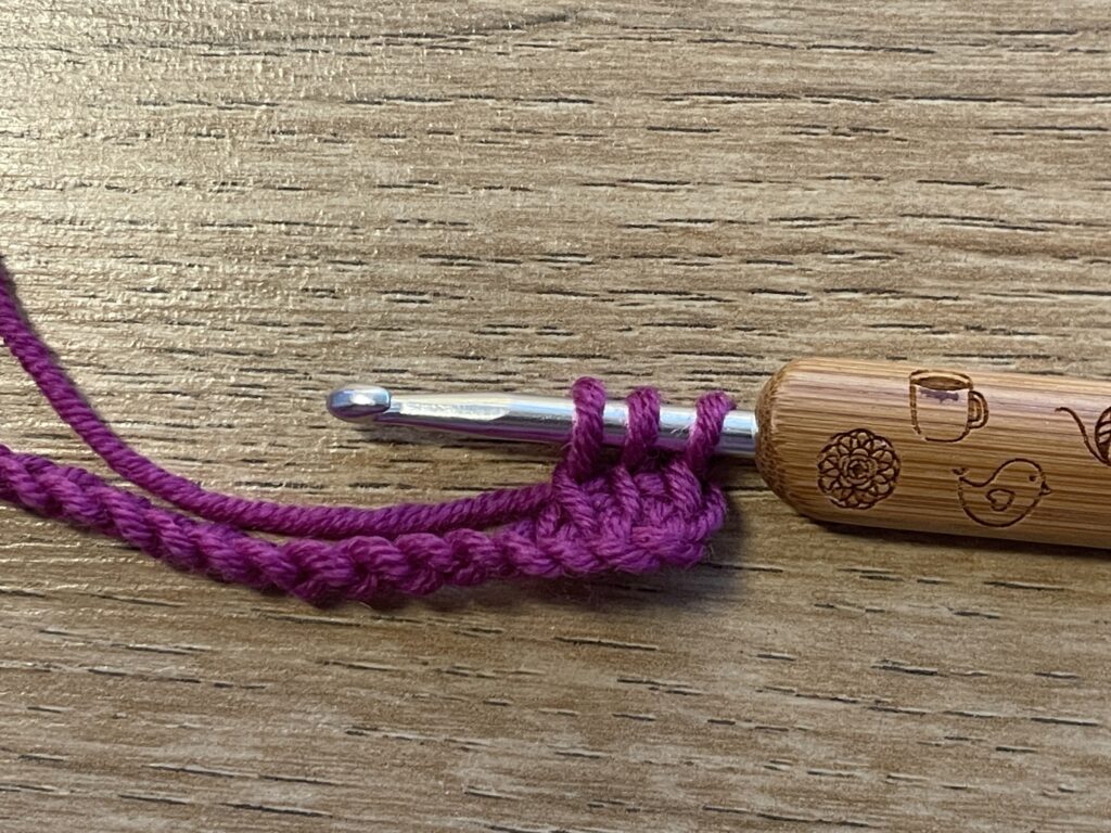 Gekoppelde dubbelstokjes stap 11