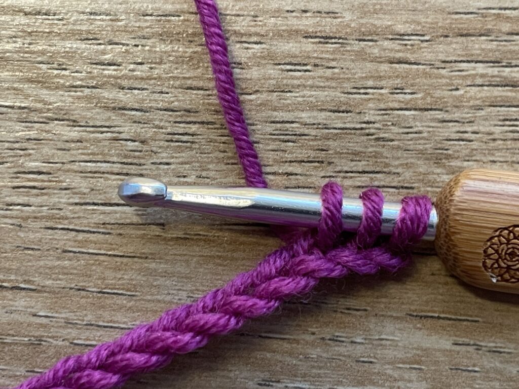 Gekoppelde dubbelstokjes stap 4