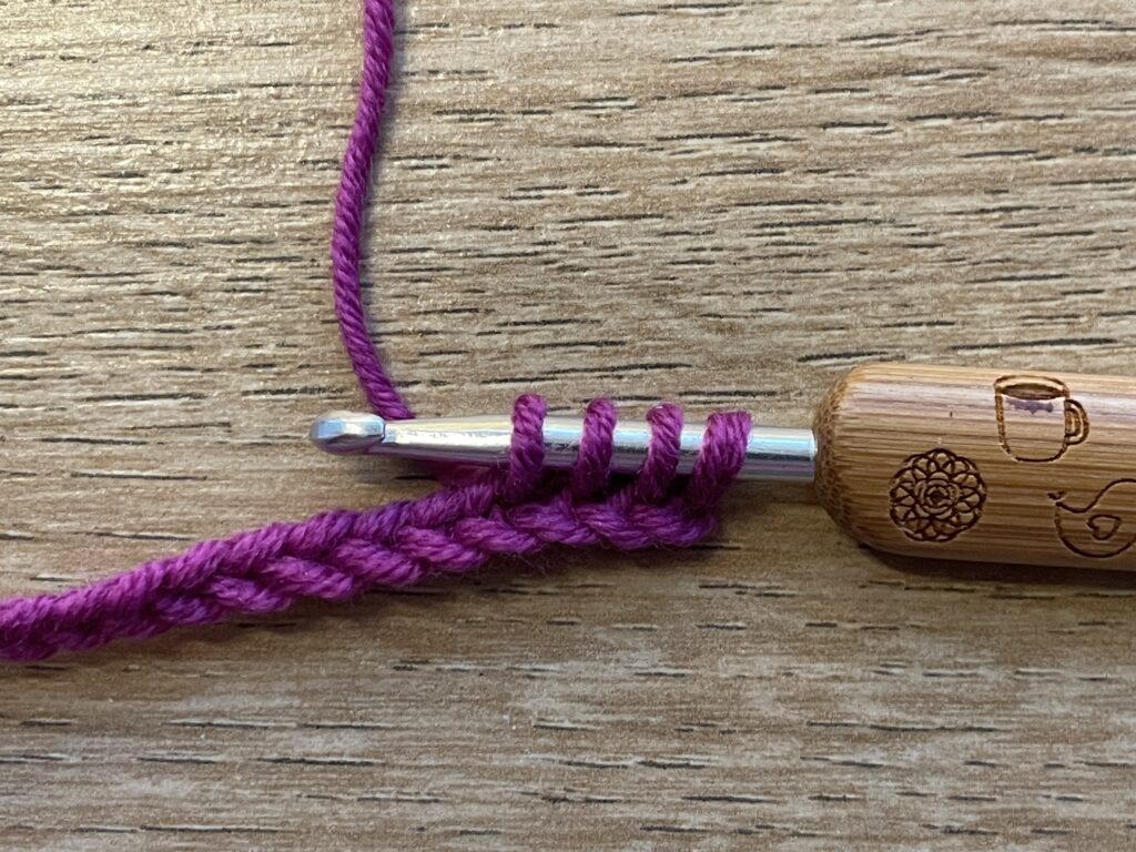 Gekoppelde dubbelstokjes stap 5