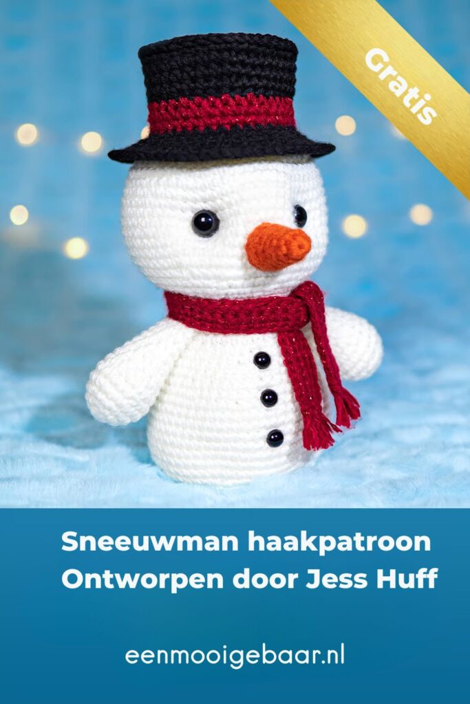 Sneeuwman haken 1 Sneeuwman haakpatroon