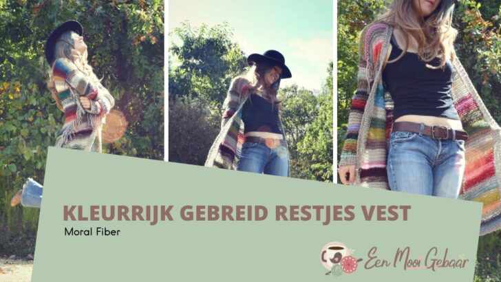Kleurrijk Gebreid Restjes Vest Morale Fiber Omslagfoto