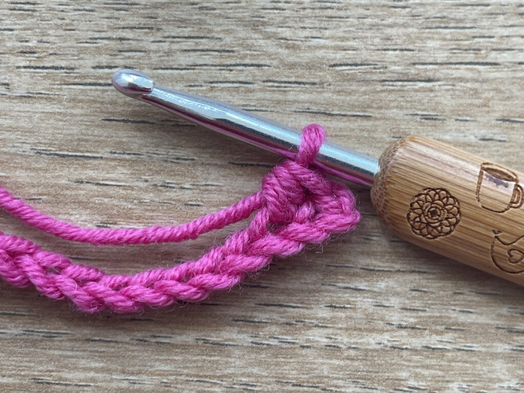 Mossteek haken 9 Mossteek stap 4
