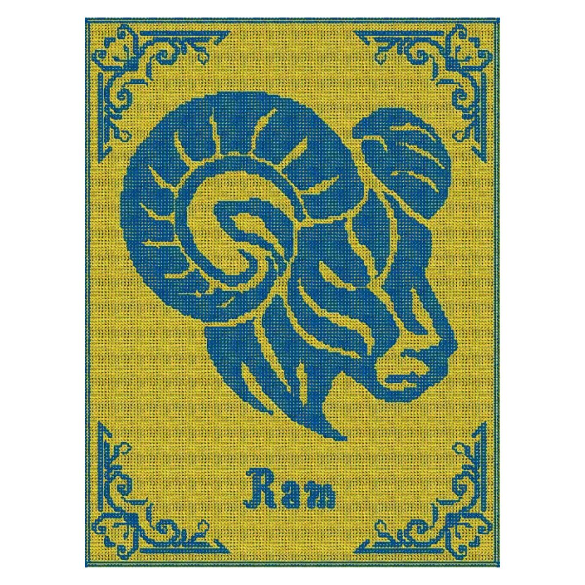 Nederlands haakpatroon Sterrenbeeld Ram deken - Ram - Sonja Nube