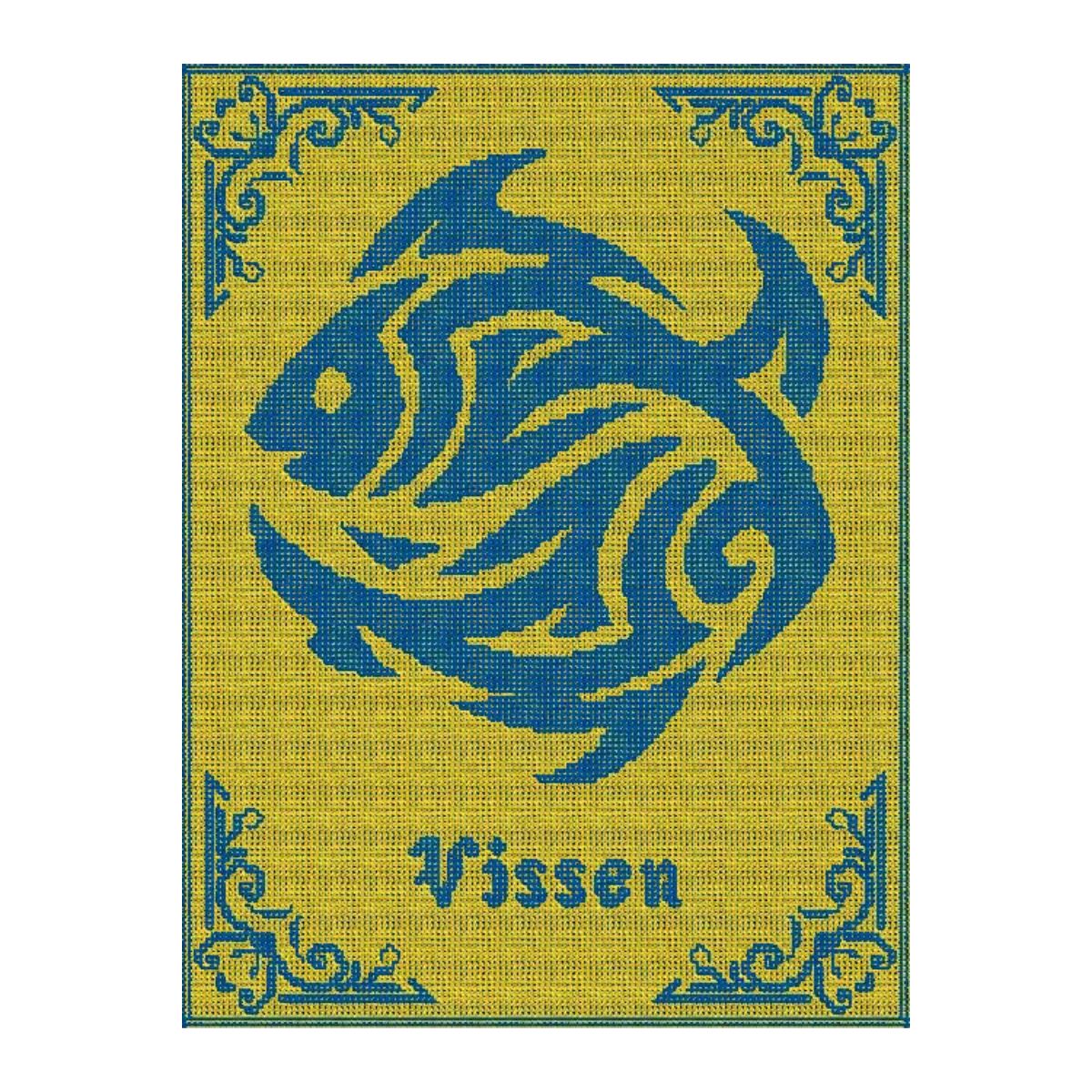 Nederlands haakpatroon Sterrenbeeld Vissen deken - Sterrenbeeld Vissen - Sonja Nube