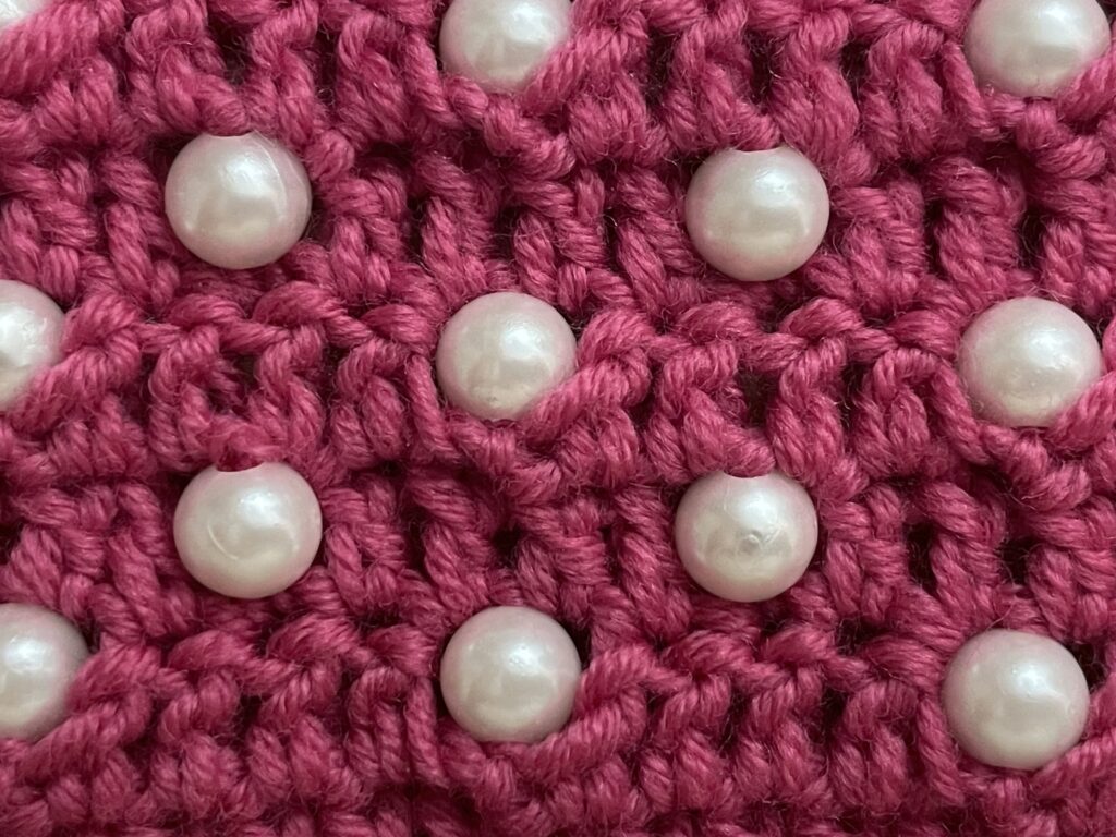 Haken met kralen methode 2 close up 2