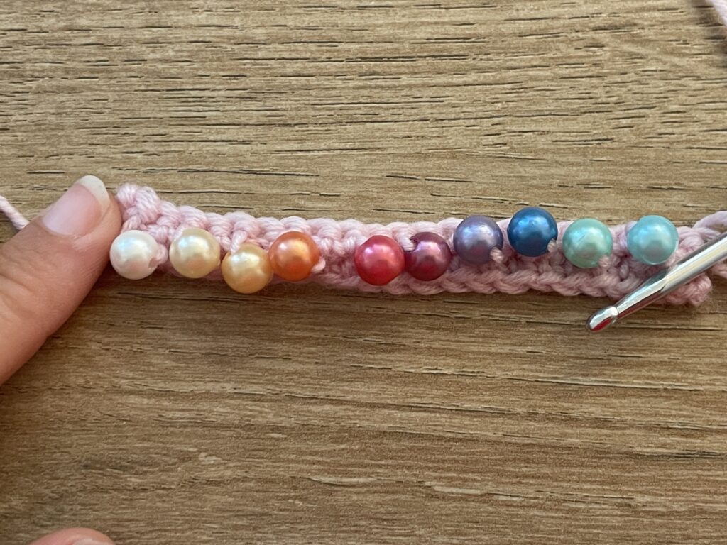 Haken met kralen methode 3 stap 10