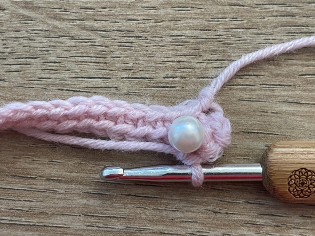 Haken met kralen methode 3 stap 7 goede kant