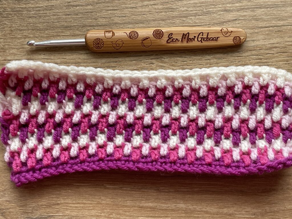 Mozaiek mossteek stap 24