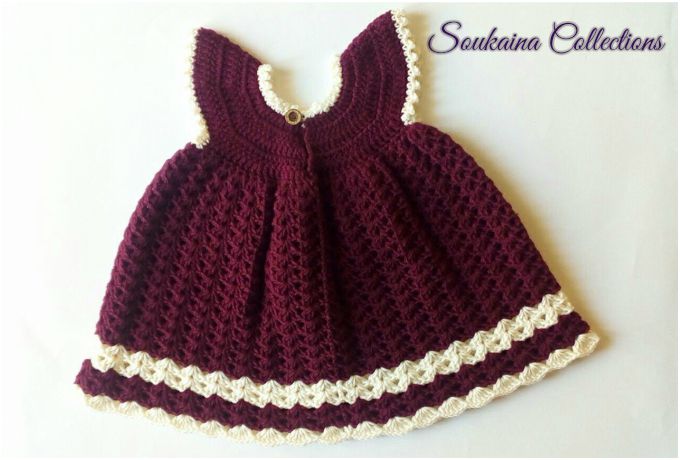 Prinses Sara - Gratis haakpatroon babyjurk 14 Prinses Sara Babyjurk Soukaina 10