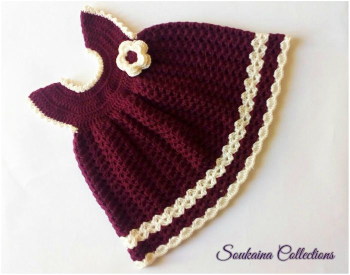 Prinses Sara - Gratis haakpatroon babyjurk 7 Prinses Sara Babyjurk Soukaina 3