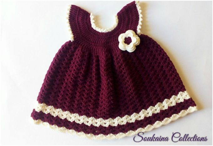 Prinses Sara - Gratis haakpatroon babyjurk 13 Prinses Sara Babyjurk Soukaina 9