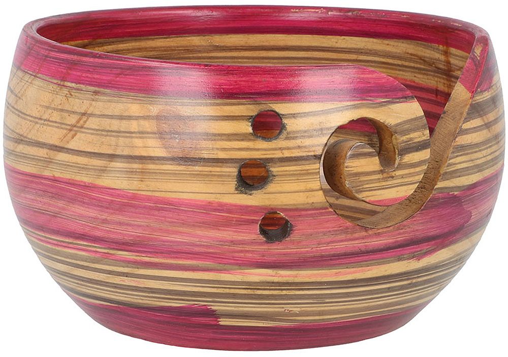 Scheepjes Yarn Bowl: wat is het en waarom wil jij er ook een? 5 scheepjes yarn bowl dennenhout 15x10cm garenkom lichtbruin rood