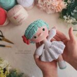 Dahlia Popje Haken 87 Gratis haakpatroon Dahlia Popje Haken - Amigurumi, Pop - haaknaald 3 mm, 3.5 mm