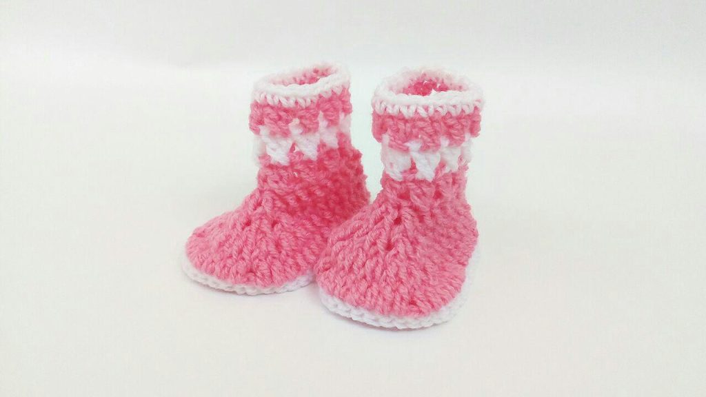 Roze Baby Slofjes Haakpatroon 5 Baby Slofjes2