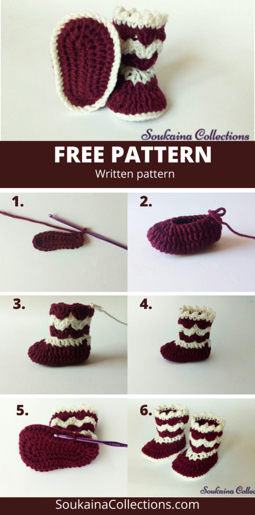 Gratis haakpatroon Babyslofjes Sara 7 Sara Baby Slofjes Soukaina 2